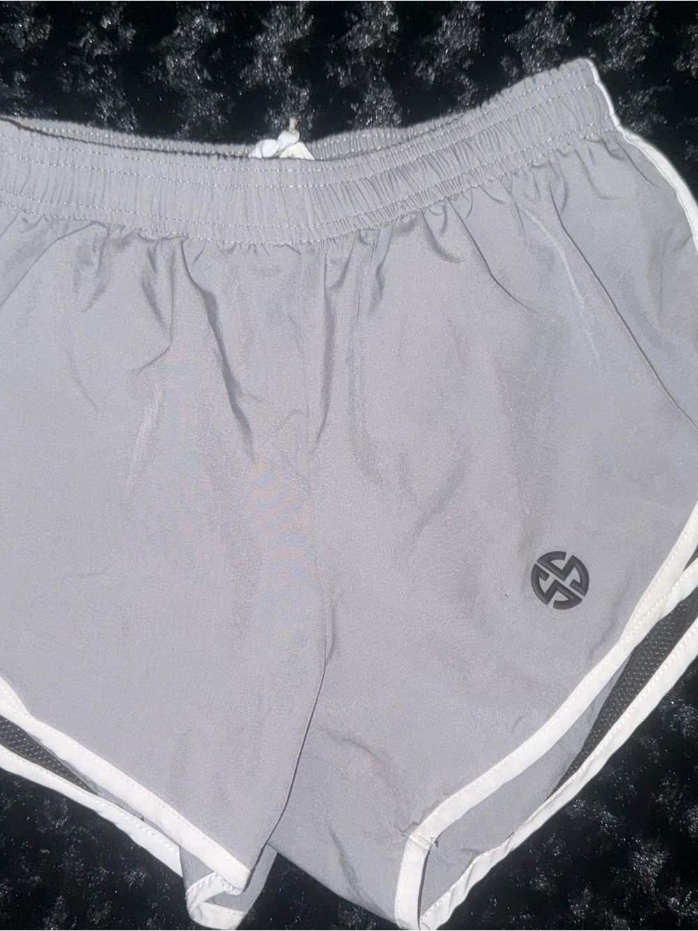 Simply Southern Gray Athletic Shorts with White Trim